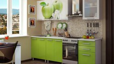 Bucatarie Famp Mar Alb Verde 180x60x200 cm