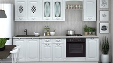 Bucatarie Katiusa MDF RO Alb 2.6 m