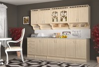 Bucatarie Korona Mebel MDF  Mesteacan 2.6m  blat intreg - 1