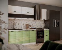 Bucatarie Tehno-3 MDF Verde Lucios 2.0m - 1