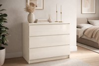 Comoda Aria 3 sertare Alb 70x40x77 cm - 1