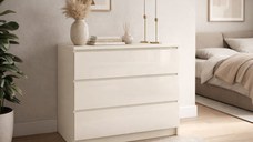 Comoda Aria 3 sertare Alb 70x40x77 cm