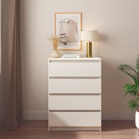 Comoda Aria 4 sertare  Alb 70x40x96 cm - 1