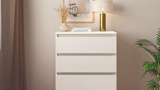 Comoda Aria 4 sertare  Alb 70x40x96 cm