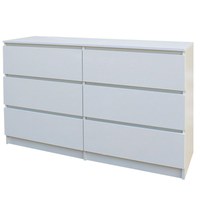 Comoda Aria 6 sertare  Alb 120x40x77 cm - 1