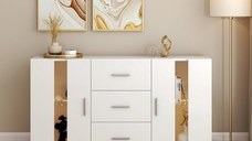 Comoda Aria Lux Alb 135x32x72 cm