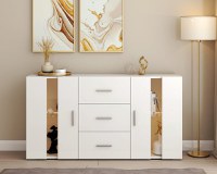 Comoda Aria Lux Alb 135x32x72 cm - 1