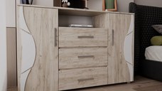 Comoda Laguna RO Stejar k002 135x40x84 cm