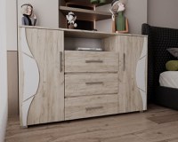 Comoda Laguna RO Stejar k002 135x40x84 cm - 1