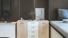 Comoda Lileia Ro Sonoma Alb 134x41x81 cm