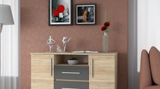 Comoda Maya Sonoma Acril Antracit 120x45x86 cm