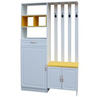 Cuier Elite Alb Galben 120x30x200 cm - 1