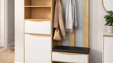 Cuier Luxor Cires Alb 120x30x200 cm