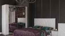 Dormitor Kenzo P160 Alb Lucios