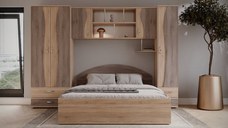 Dormitor Tineret cu D2 - Sonoma Trufe