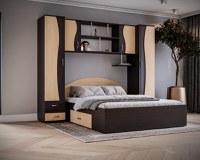 Dormitor Tineret Wenge Mesteacan 227x51 205x200 cm - 1