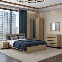 Dormitor Valencia Dulap 3 Usi Stejar k002 - 1