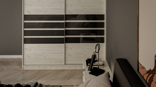 Dressing 2 Usi Luca, 200x60x200 cm, Stejar K001