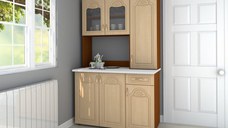 Dulap 120 UK MDF Cires Mesteacan 121x33 60x197 cm