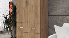 Dulap 2U 3S Stejar K003 70x35x180 cm