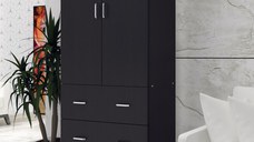 Dulap 2U 3S Wenge 70x35x180 cm