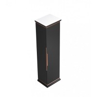Dulap baie Hermes, 39x141x31cm, Negru - 1
