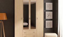 Dulap Garmonia 4U Wenge Mesteacan 160x52x200 cm