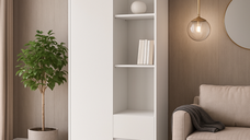 Dulap MP1 1U 2S Alb 80x33x180 cm