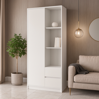 Dulap MP1 1U 2S Alb 80x33x180 cm - 1