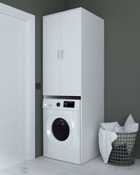 Dulap MS 2U, 65x60x199 cm, Alb - 1