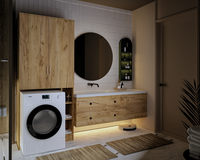 Dulap MS 2U Polite, 85x35X199 cm, Stejar K003 - 1