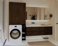 Dulap MS 2U Polite, 85x35X199 cm, Wenge - 1