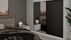 Dulap UC MP3  Alb Antracit 200x60x200 cm