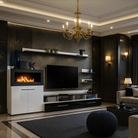 Living Camino Alb Lucios Nergu Lucios 290x45x160 cm - 1