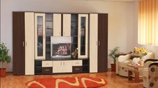 Living Cristina 340X53X200 Wenge + Mesteacan