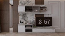 Living Domino Gri Alb