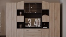 Living Fabiana Sonoma Wenge 300X44X201 cm