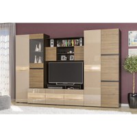 LIVING GLAMUR WENGE+NUC 300x57x198CM - 1