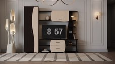 Living Kapri Ro Wenge+Mesteacan 225x45x192 cm