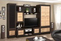 Living Kaspiy, 300x52x210 cm, Wenge + K003 - 1