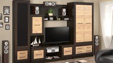 Living Kaspiy, 300x52x210 cm, Wenge + K003