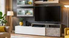 Living Light Alb Lucios 210x45x170 cm