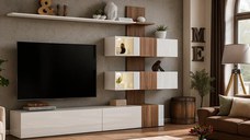 Living Quill Alb Lucios Nuc 250x40x160 cm