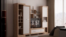 Living Sicilia Sonoma Alb Lucios 267x43x197cm