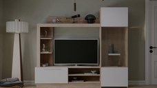 Living Trento Sonoma Alb 204x35x177 cm