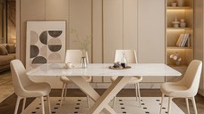 Masa Dining 611 Marmura Alb