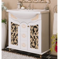 Masca baie + lavoar Pearl, 85x90x51cm, Aur - 1