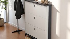 Pantofar 603 MDF White 90x24x118 cm