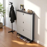 Pantofar 603 MDF White 90x24x118 cm - 1