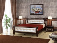 Pat mijloc Karina 11 tapitat Nuc inchis patinat - 1